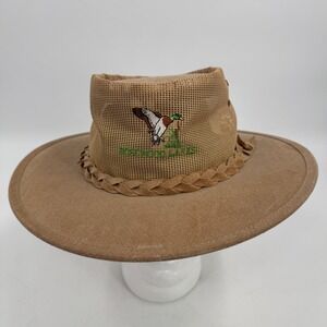 Aussie Shade Lite Hat Outback Rosewood Lakes Duck Embroidered Braided Trim Large